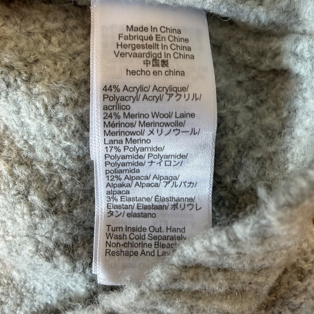 J. Crew Gray Boucle Sweater Cardigan Jewel Buttons XS Merino Wool Blend Pockets - Picture 5 of 7